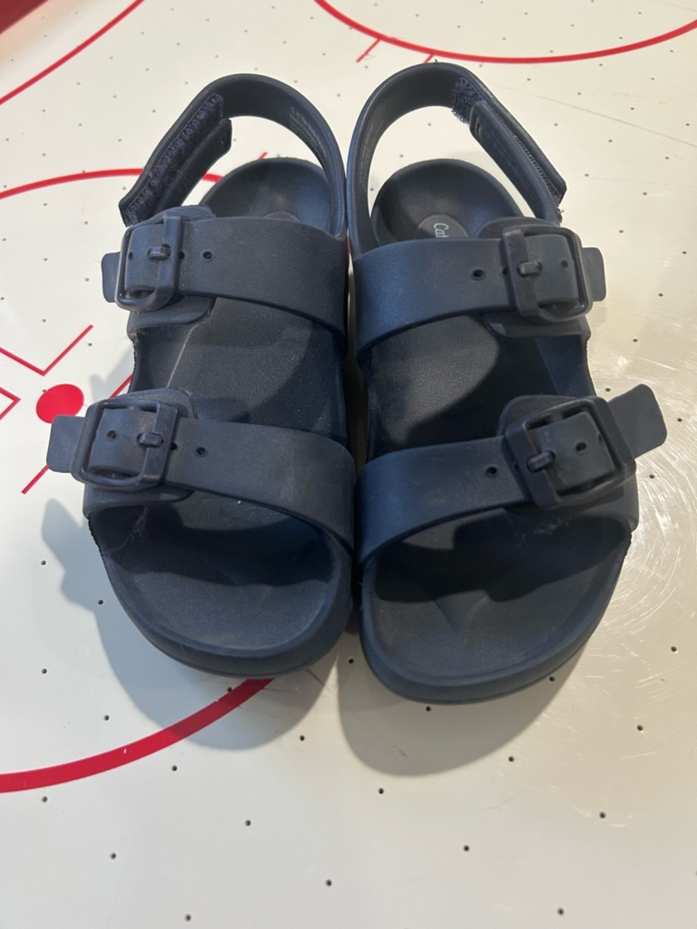Cat & Jack Navy Blue Double-Buckle Kids Sandals
